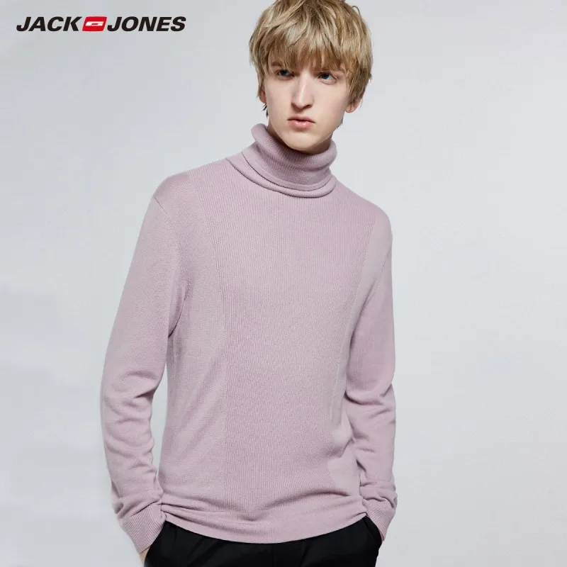 JackJones Мужской умный Повседневный светильник с длинными рукавами свитер с воротником-стойкой 219324525 - Цвет: BERRY