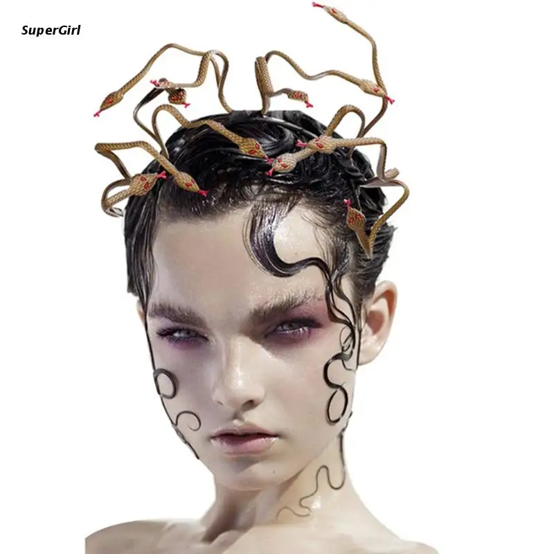 

J78E Medusa Косплей Костюм повязка на голову Хэллоуин косплей платье косплей одежда для вечерние