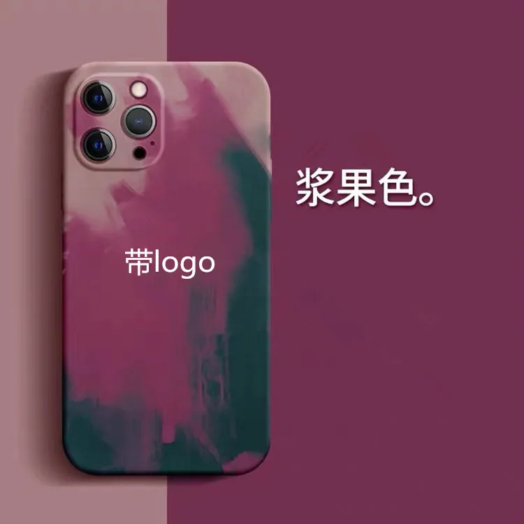

Suitable for Apple 12 watercolor mobile phone case iPhone 11 new personalized silicone cover soft xsmax full package camera