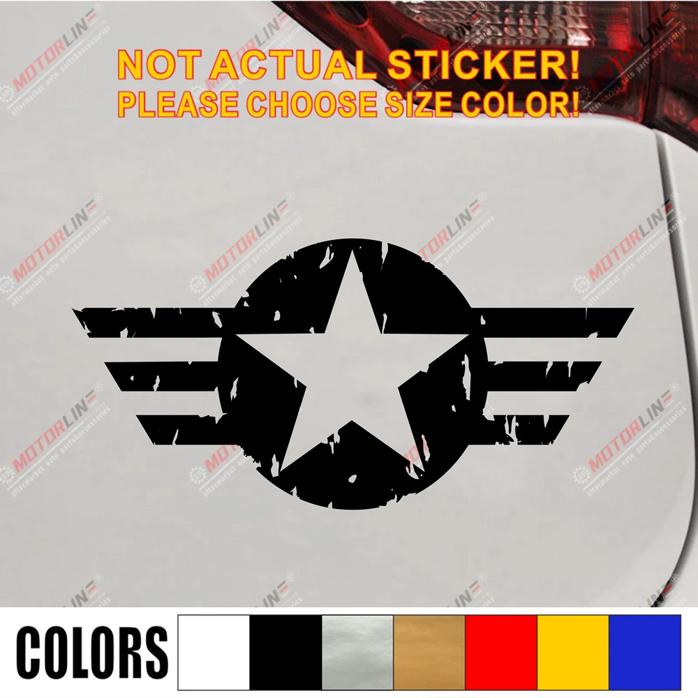 Армейская звезда ВВС ветеринар Автомобильная Наклейка виниловый окно бампер