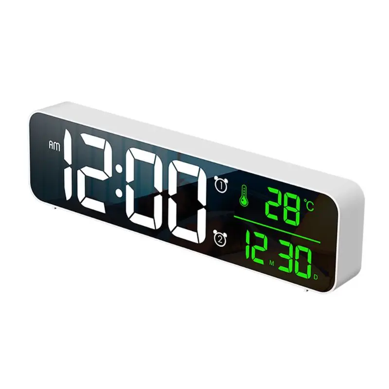 

2021 small digital time watch led desk clock digital light-emitting electronic children's alarm clock weather station wall clock