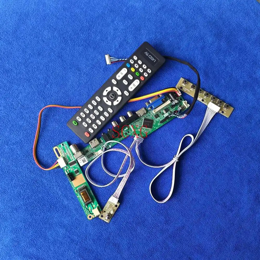 

USB VGA HDMI-совместим с HT12X11/HT12X12/HT12X13/HT12X14/HT12X21 Kit20 Pin LVDS 1024*768 плата контроллера 1 аналоговый сигнал CCFL