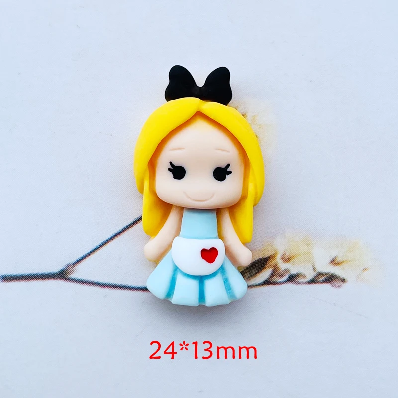100 шт. новые милые полимерные мини Мультяшные принцессы плоская спина Кабошон