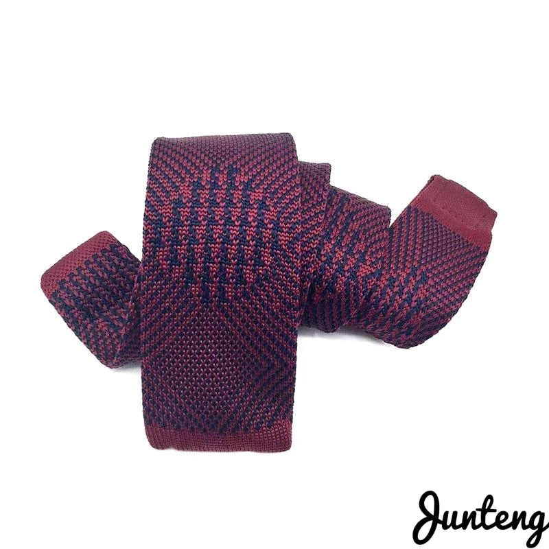 Модный мужской вязаный галстук классический геометрический Узкий Тонкий тканый