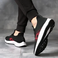 mens knit sneakers shoes 2021 trainers lace up non slip sports running casual 39 45