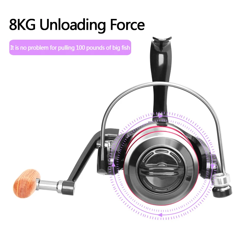 Рыболовная катушка HC 500 6000 прочная металлическая спиннинговая Катушка 8 кг на