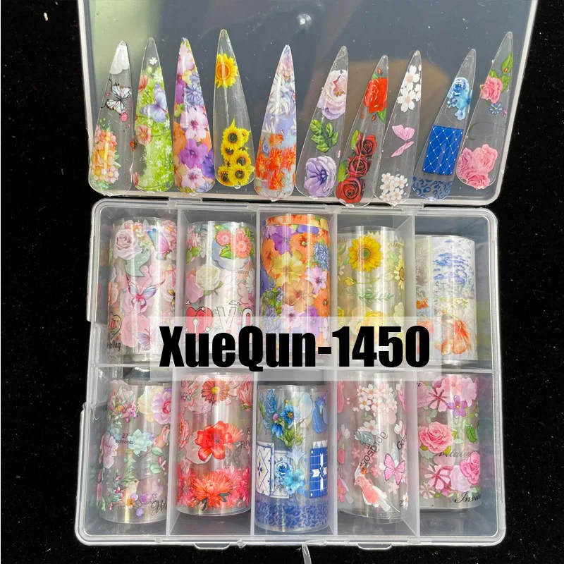 

Цветочная дизайнерская Фольга для ногтей XueQun 4*100 см