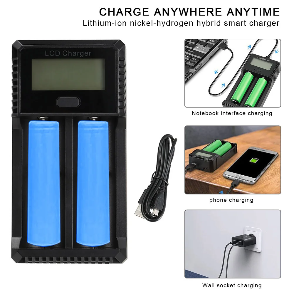 Литий ионный никель водород гибридное умное зарядное устройство с ЖК дисплеем