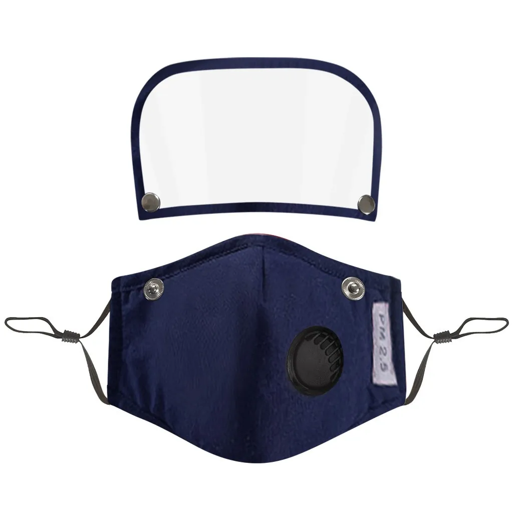 Многоразовая маска для лица со съемным фильтром и защитой от ветра