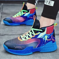 new mens and womens professional basketball shoes colorful graffiti sports shoes comprehensive training mens shoes