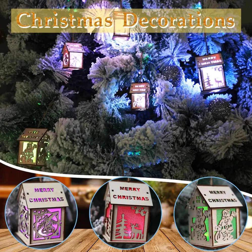 

Рождественский орнамент деревянный резной кулон креативное рождественское Настенное подвесное украшение D50