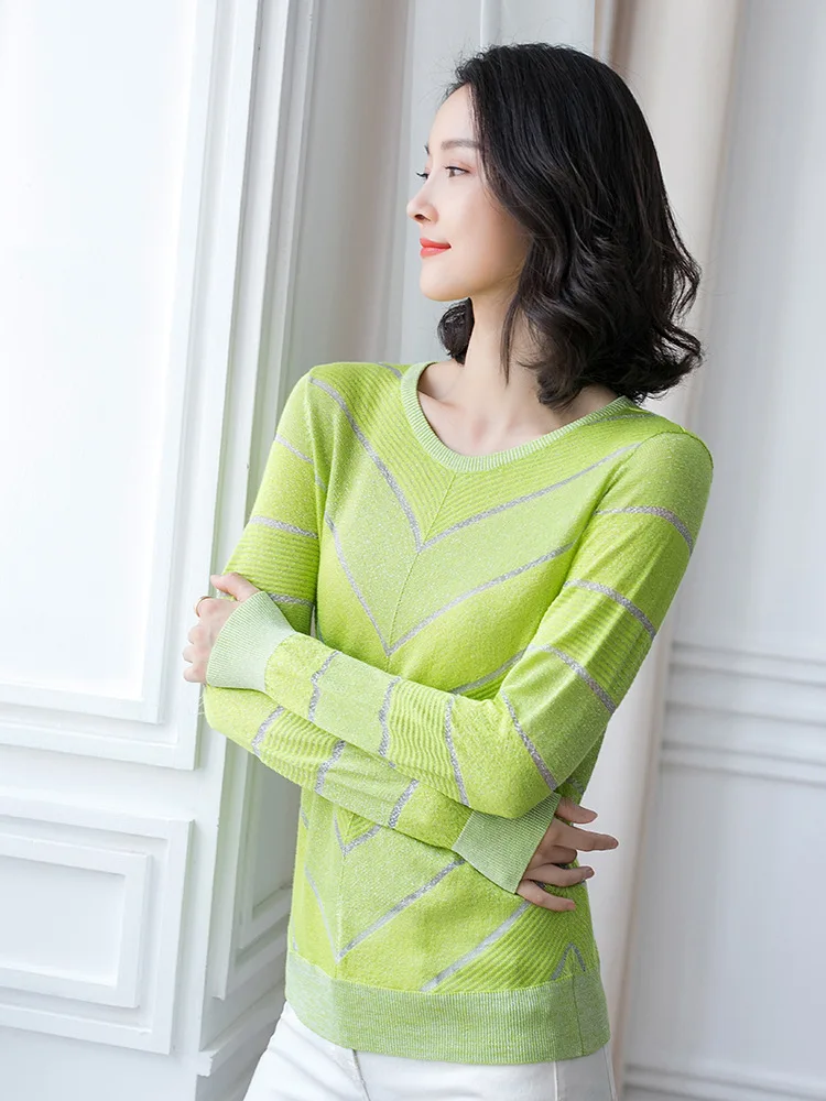 Autumn Fashion Knitted O Neck 2 Patchwork Color Sweater Loose Size S-3xl Women Pullover Jl-aym1936 | Женская одежда