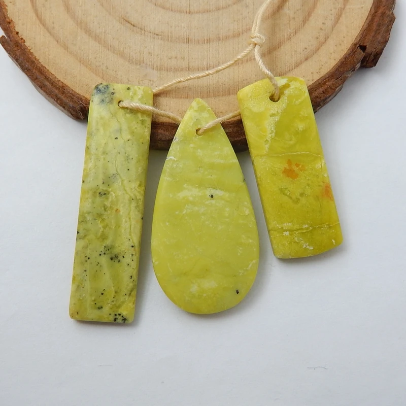 Оптовая продажа 3 шт. ожерелье с подвеской из натурального камня 35x9x3 мм 27x11x4 6