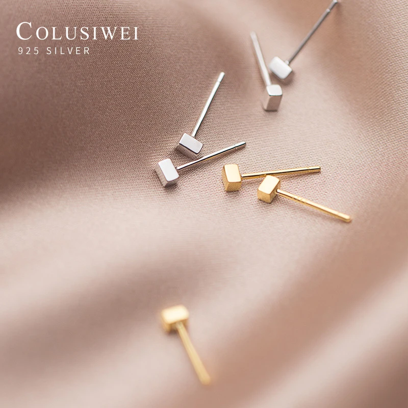 Colusiwei Горячая 925 стерлингового серебра мини Прекрасный Геометрический