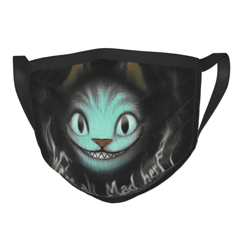 

Маска с Чеширским котом, противопылевая, регулируемая, защитная маска для лица, унисекс, респиратор для взрослых