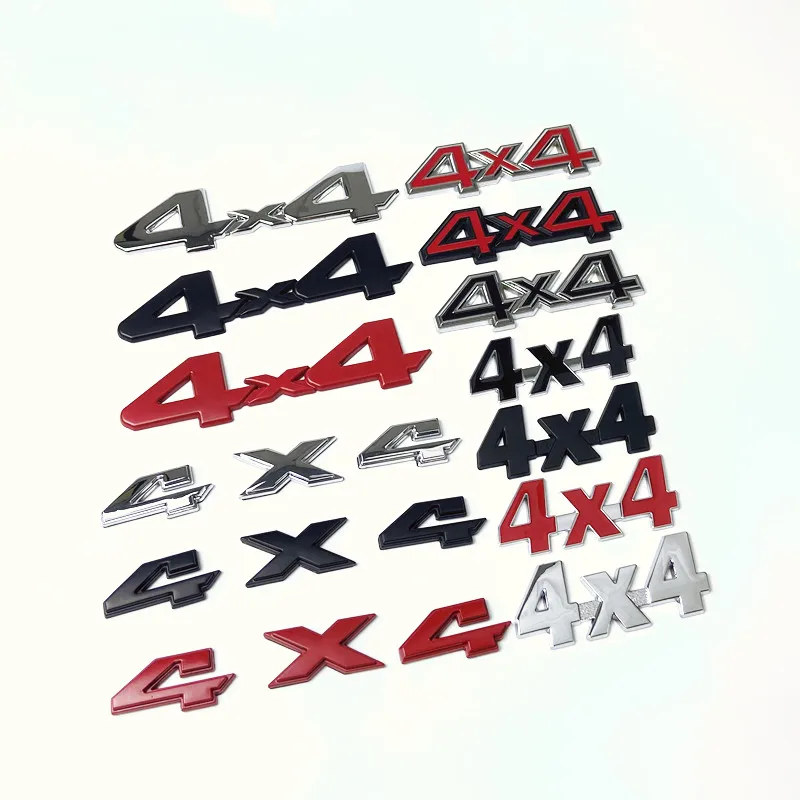 

4X4 Logo Badge Emblem Car Front Grille Chrome Decals Car Stickers Car Styling For AUDI BMW VW Hyundai Dodge Jeep Ford Honda Fiat