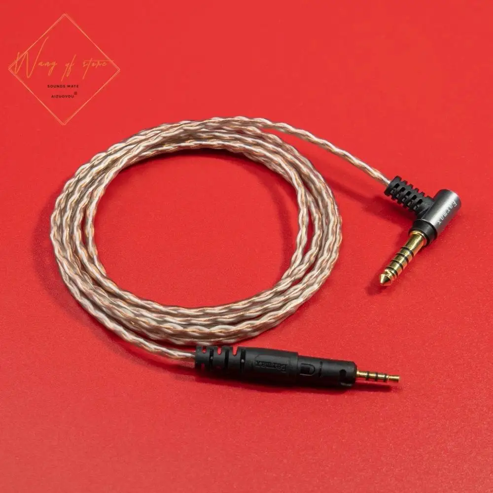 6N Hifi сбалансированный аудио кабель для техники ATH M50x M40x M70x M60X гарнитура OCC 99.9999% 4 2 5