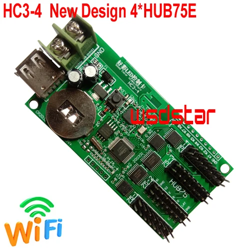 HC3-4 (заменить HC-1W &amp HC-1) RGB светодиодная карта управления 640*64 384*128 4 * HUB75E USB WIFI
