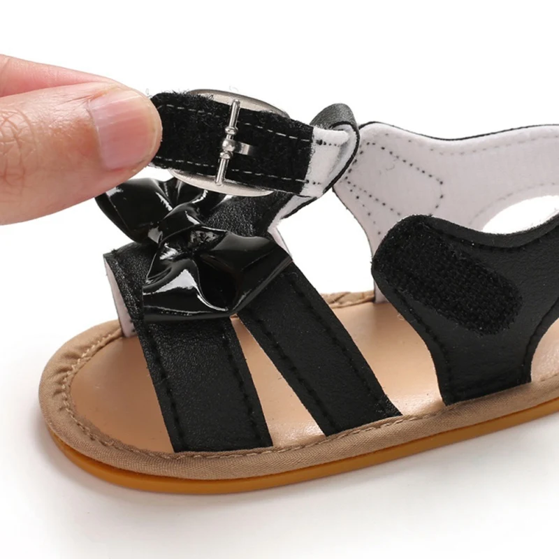

Baby Girls Bow Summer PU Leather Breathable Soft Bottom Shoes Girls Baby Toddler Sandals Beach Shoes 0-18 M
