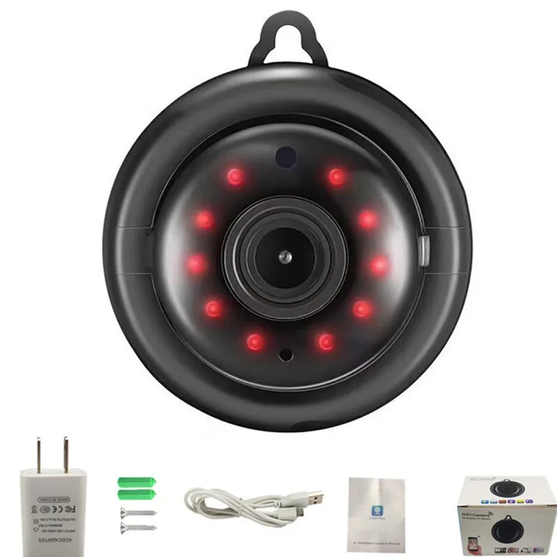 EU/US/UK/AU Plug Mini Wifi Camera 1080P HD IP 360 Degree Smart Home IR Night Vision 2-Way Audio Indoor WIFI Stand | Электроника