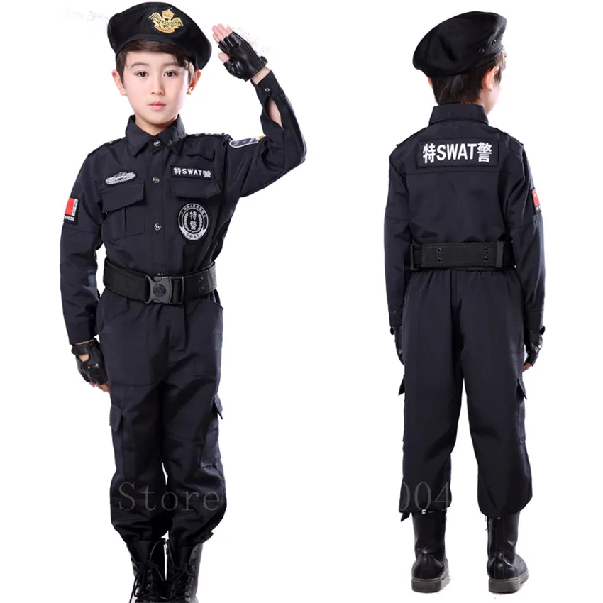Детский карнавальный костюм полицейского на Хэллоуин Нарядная короткая и