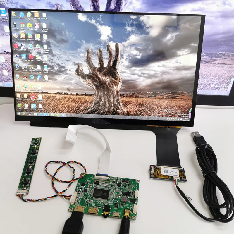 13,3 inchdisplay емкостный сенсорный модуль комплект 1920x1080 ips 2mini HDMI lcd модуль автомобиля Raspberry Pi 3 игры PS3 XBox PS4 монитор