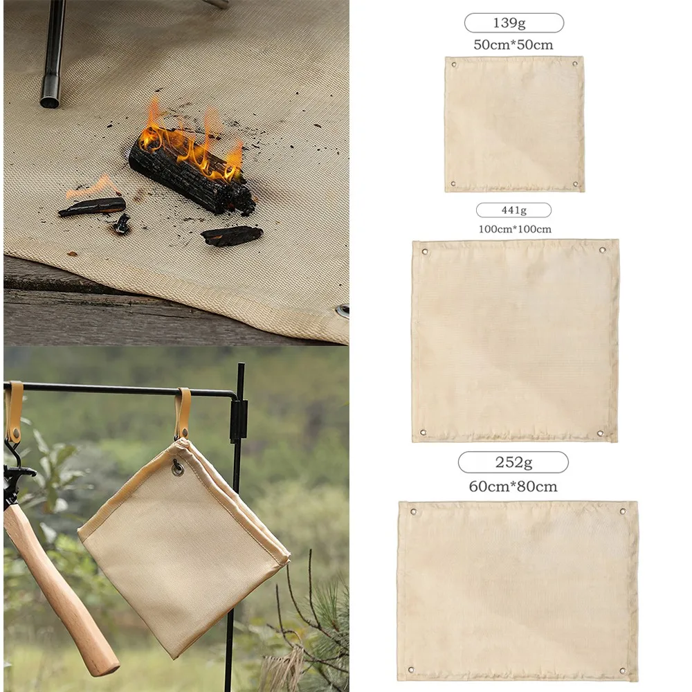 

Outdoor Camping Fireproof Mat Grill Stove Mat Portable Barbecue Picnic Mat Flame Retardant Heat Insulation Pad BBQ Equipment