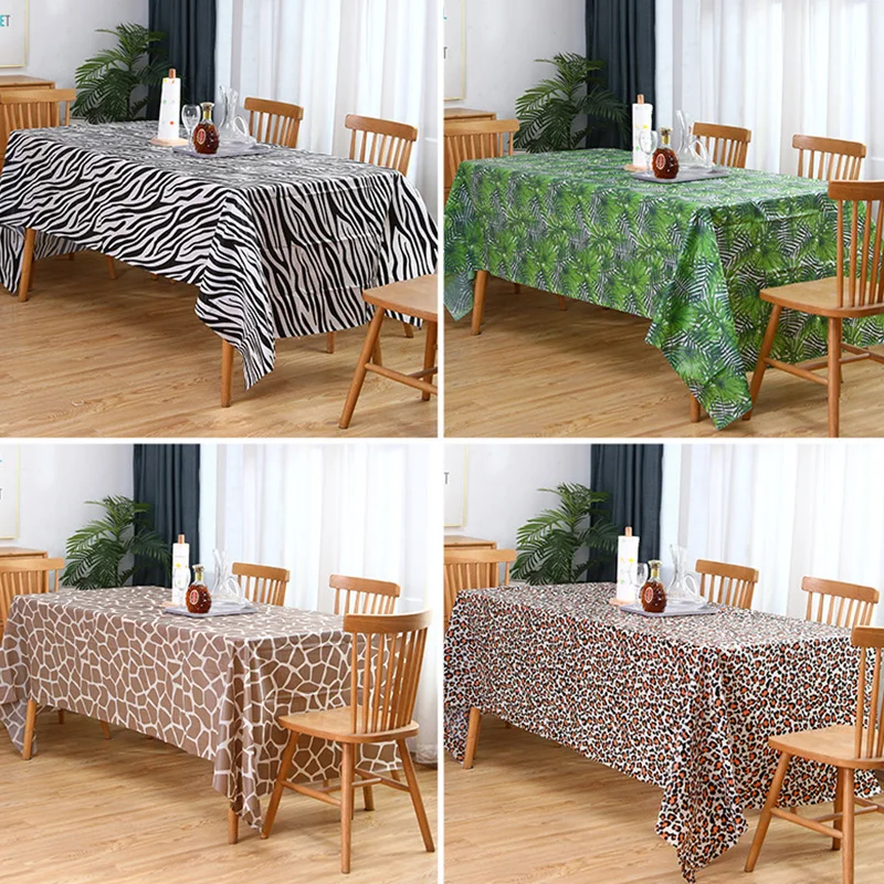 

Mcao Plastic Tablecloth for Parties Party Table Cloths Disposable Stylish Design Decorations Waterproof Rectangular Cover TJ3853