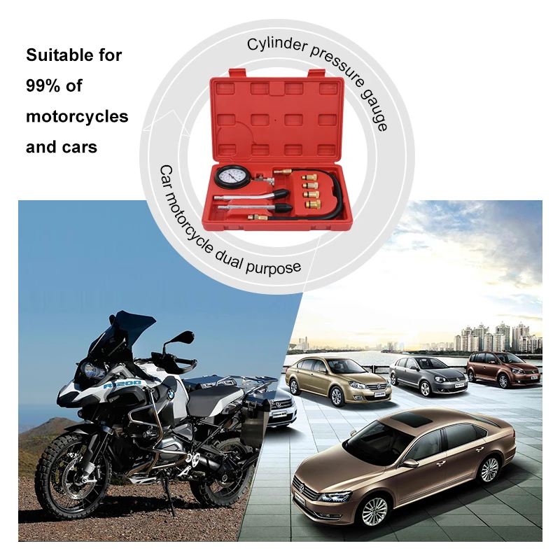 Манометр MRCARTOOL для измерения давления двигателя портативный измеритель в