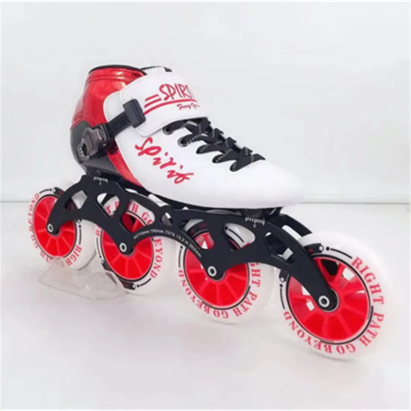 Углеродное волокно встроенные скоростные коньки Patines 3 4 колеса профессиональная гоночная обувь для марафона асфальта наземного дорожного катания 85A30-45