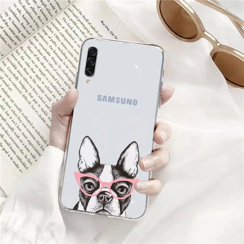 

Cute dog Phone Case Transparent for Samsung A71 S9 10 20 HUAWEI p30 40 honor 10i 8x xiaomi note 8 Pro 10t 11
