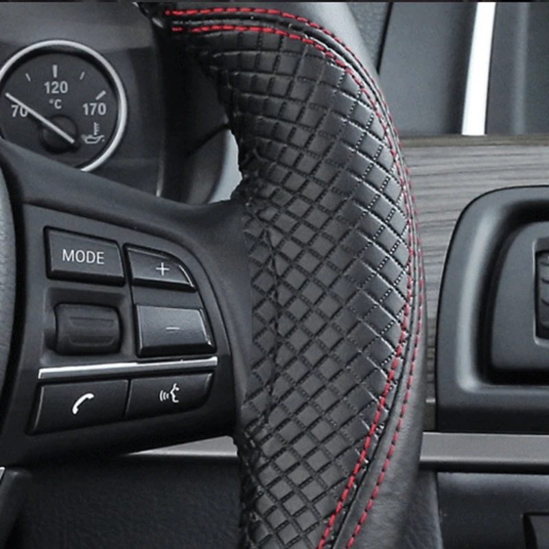 Оплетка рулевого колеса из натуральной кожи мягкая Нескользящая оплетка 100%