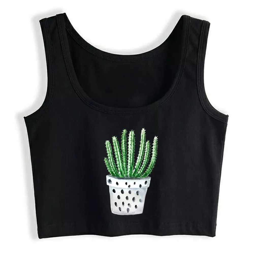 

Crop Top Women Cactus Harajuku Tank Top Women Vintage Women Clothes