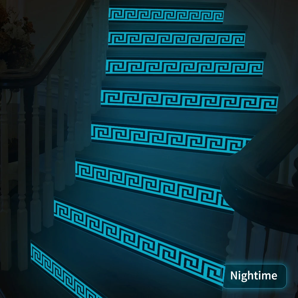 

Funlife® Glowing Blue Bathroom Decoration Floor Stickers Bathroom Stairway Ground Stickers Waterproof Anti-Slip Stair Stickers