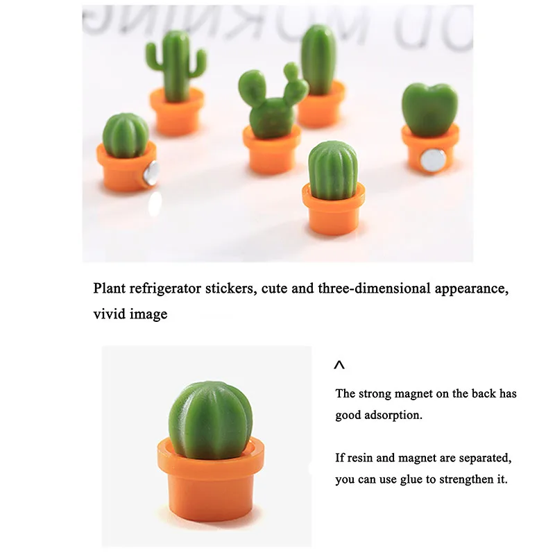 6 шт./партия магнит на холодильник милый суккулент Магнит кнопки кактус Refrigerater