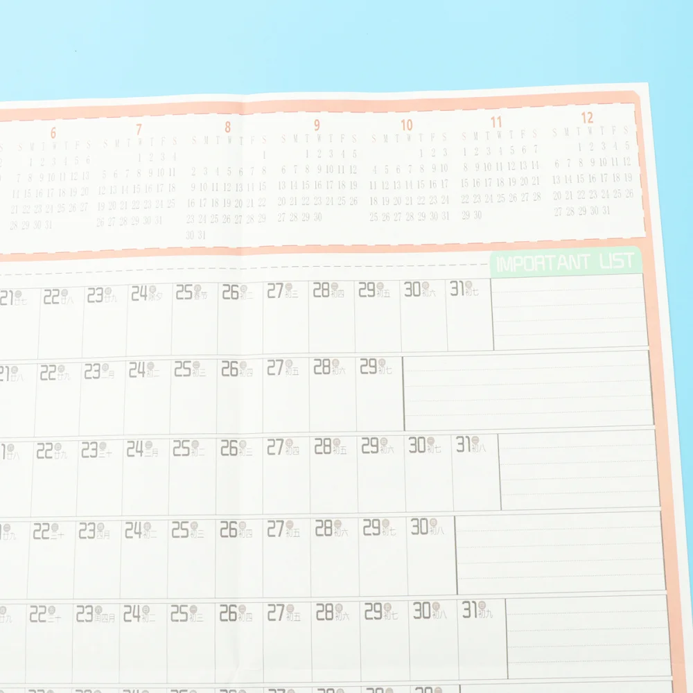 

6Pcs 2020 Fashion and Simple Plan Calendar Daily Schedule Wall Planner Stationery for Study Planning Learning(Style 1)
