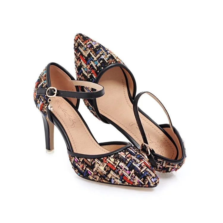 

Big SizeMixed color pointed sandals high heels sandals women shoes woman summer ladies
