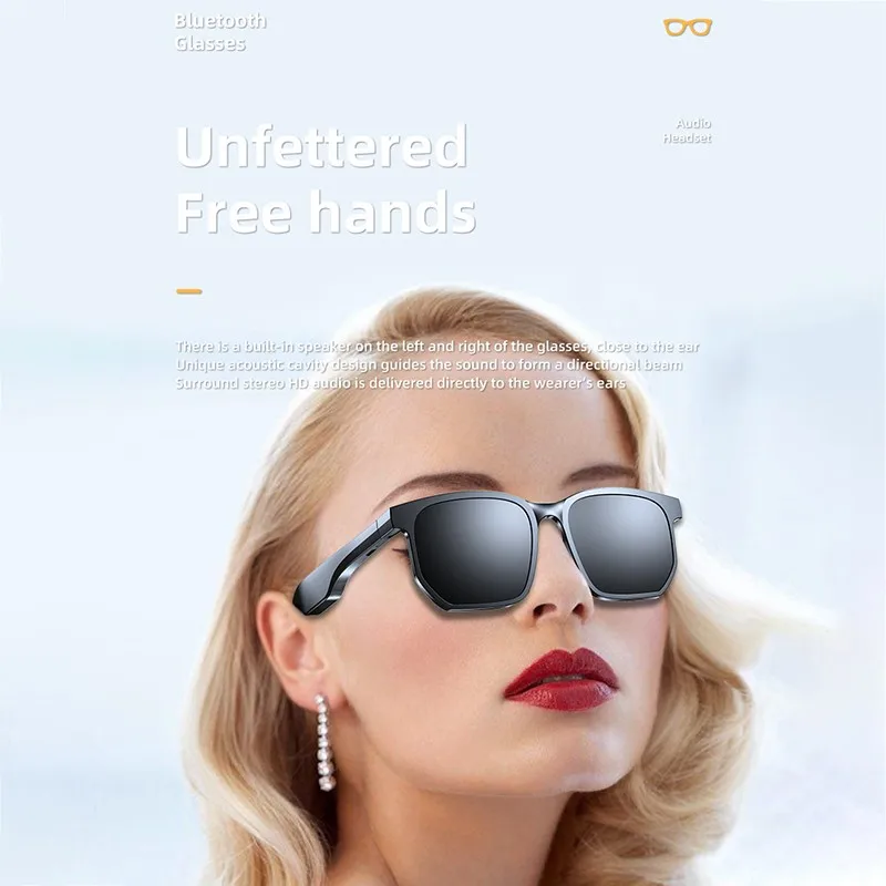 

New BT5.0 Smart glasses call listen music earphone glasses 2-in-1 intelligent high-tech sunglasses, suitable for Android and IOS