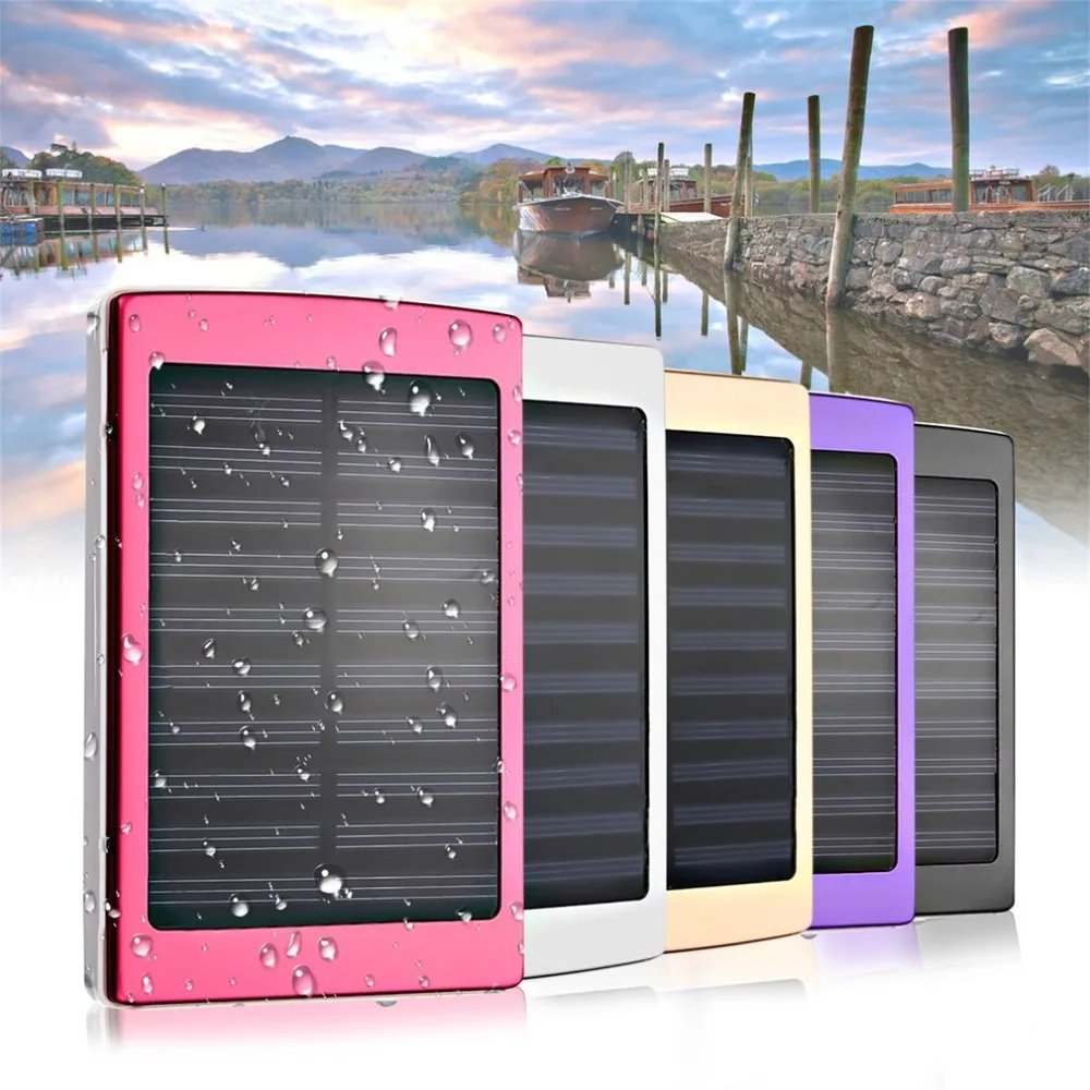 50000mAh двойной USB Солнечный внешний аккумулятор зарядное устройство для телефона