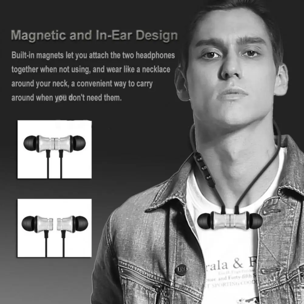 

XT11 Magnetic Wireless Bluetooth Earphone Fone In-Ear Stereo Music Headset Sport Earbud Earpiece With Mic Universal Headphone