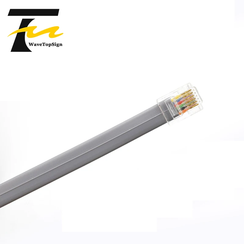 Прозрачная головка WaveTopSign RJ11 6P6C для последовательного порта RS232 гнездовой
