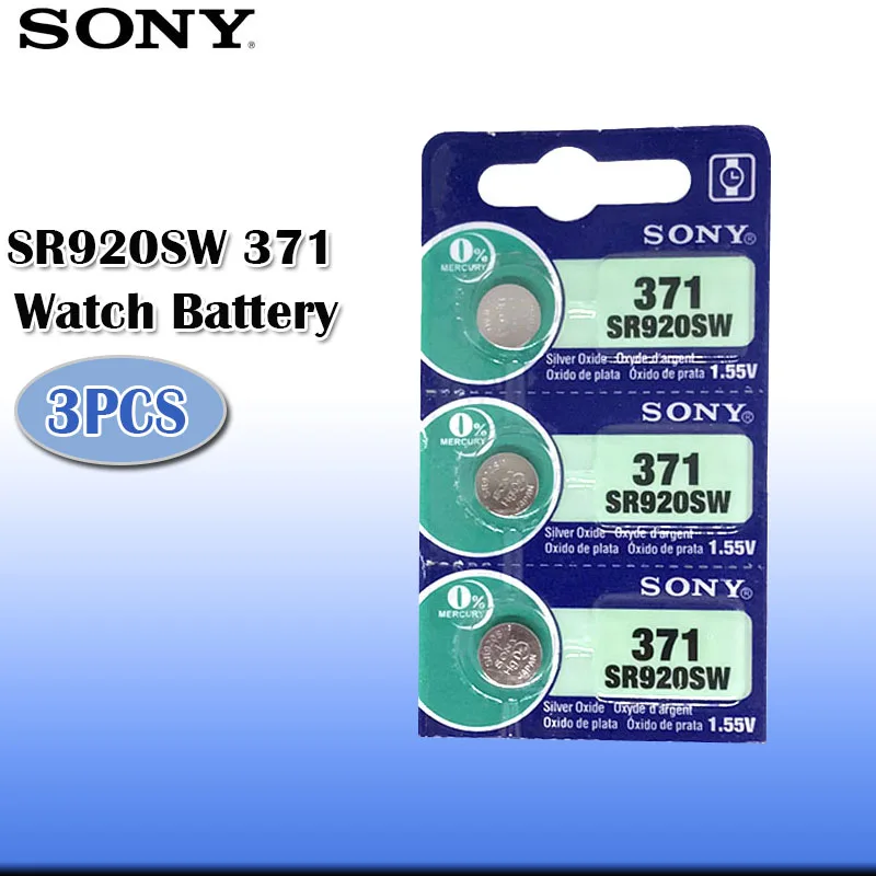3 шт./лот Sony 100% оригинальный 371 SR920SW 920 SR920 1 55 V Аккумулятор для часов сделано в