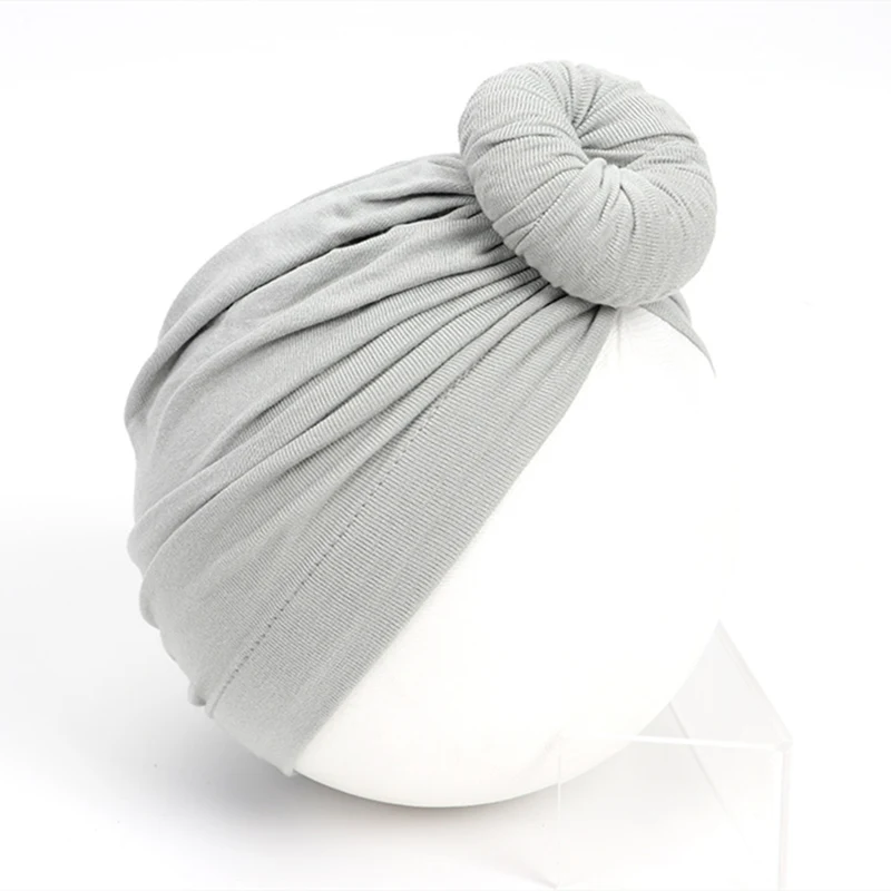 

Fashion Baby Girl Boy Solid Knot Adjustable Hats Newborn Infant Toddler Kids Cotton Cap