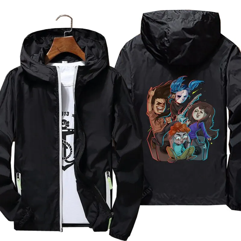 

Мужская ветрозащитная куртка с принтом и светоотражающей кожей, весна-осень