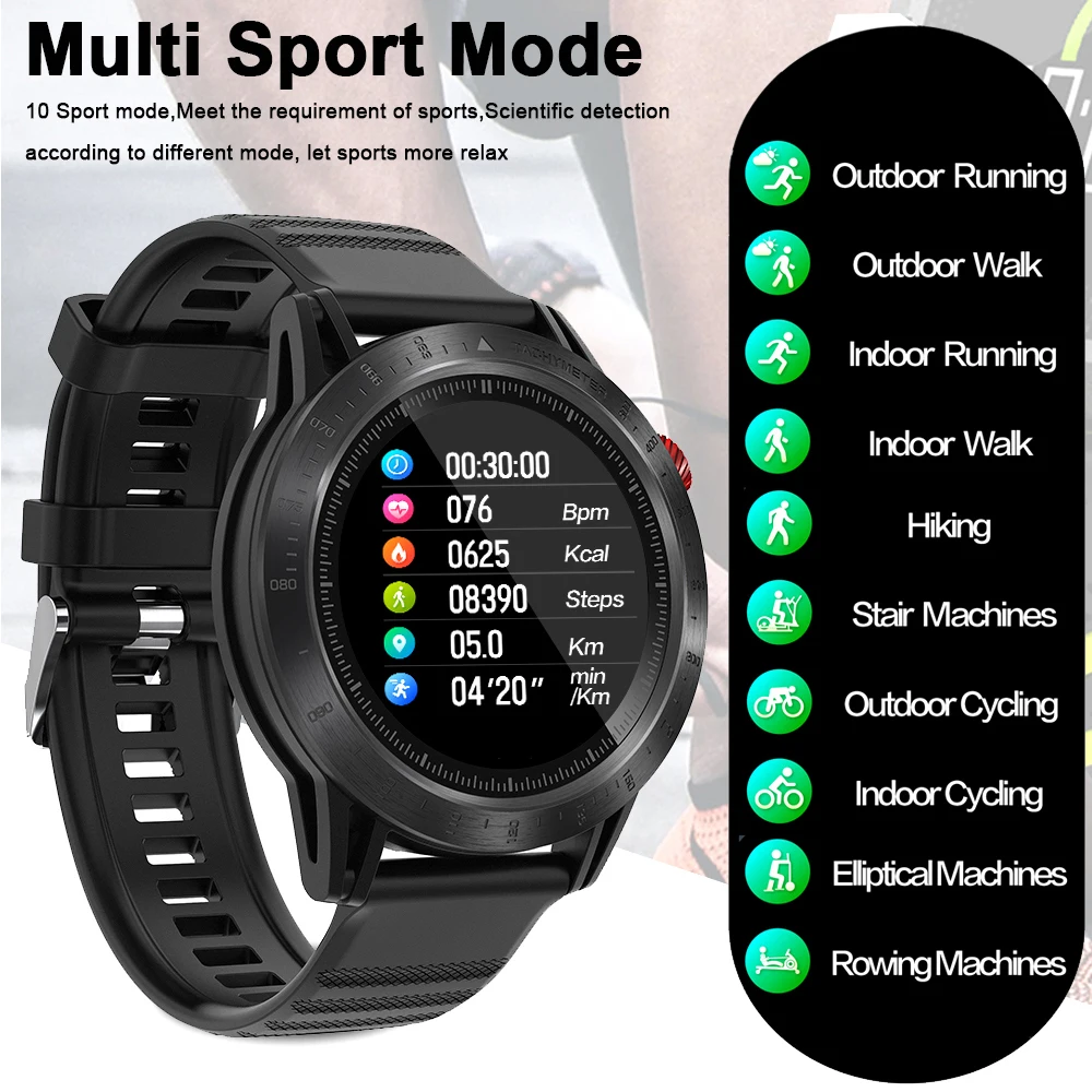 Фитнес трекер Смарт часы полный сенсорный экран несколько циферблатов