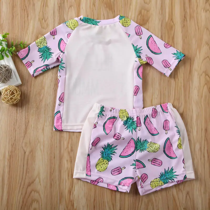 Детская пляжная одежда с защитой от солнца для маленьких девочек 2020 купальник