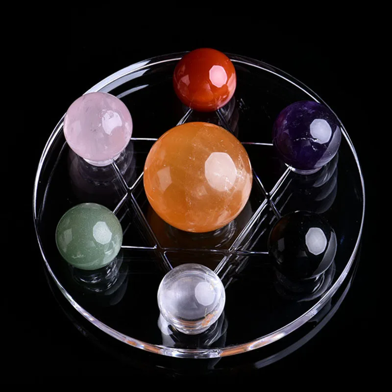 7 Звездная тарелка Азиатский кварцевый кристалл лечебный шар сферическая
