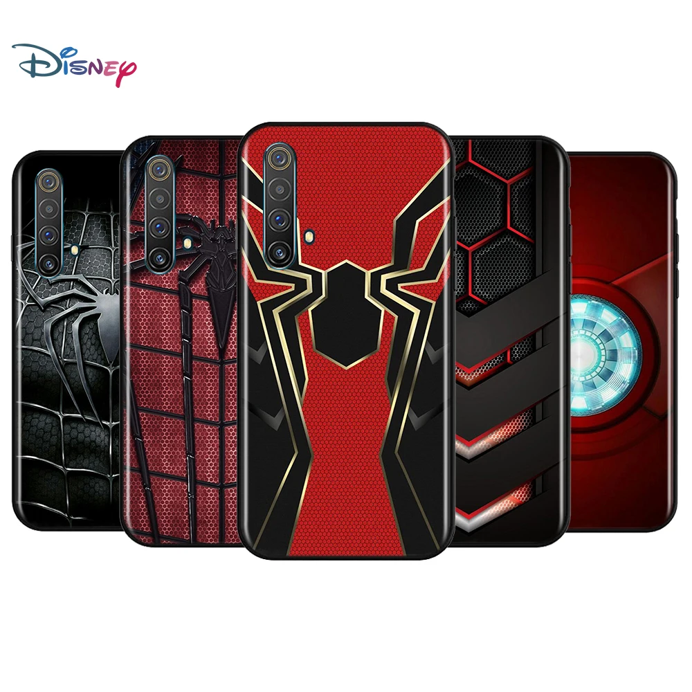

Silicone Black Cover Iron Spider Man Infinity War For Realme 2 3 3i 5 5S 5i 6 6i 6S 7 Global X7 Pro 5G Phone Case Shell