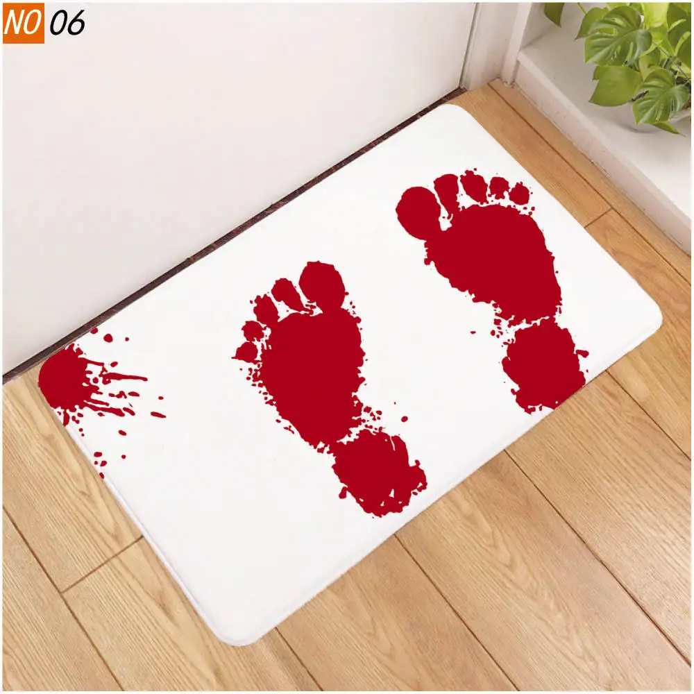 Противоскользящий коврик для ванной комнаты OMIG напольный с 3D принтом крови