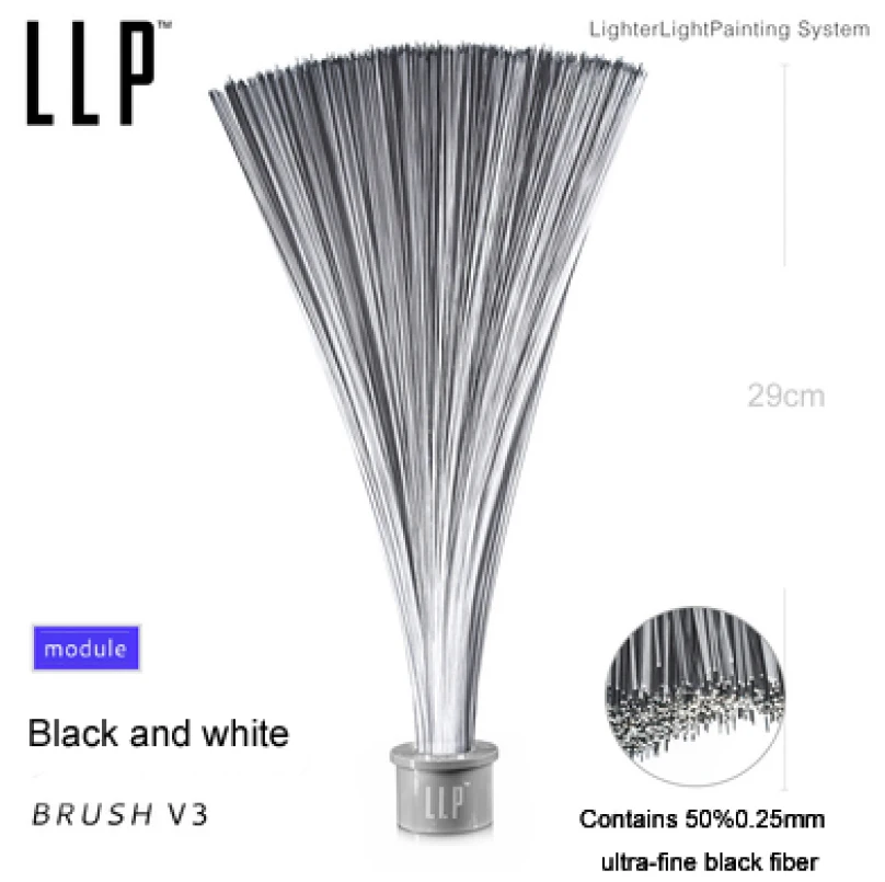 

Create Feather Wings Using Light Painting Brushes System Black White Fiber Optics Creating Light Writing and Graffiti, orbs